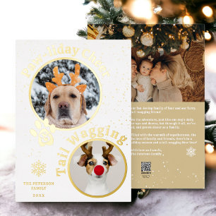 Carte De Vœux En Aluminium Joyeux Noël moderne pawliday animaux amusants 3 ph