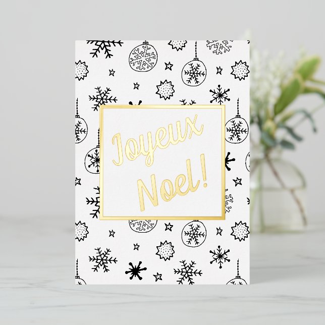 Carte De Vœux En Aluminium Joyeux Noel ! Noël avec tes paroles (Debout devant)