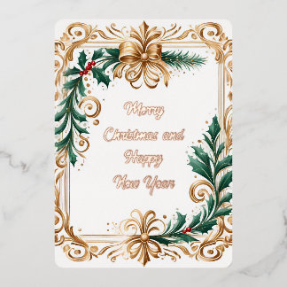 Carte De Vœux En Aluminium joyeux noël + nouvelle année