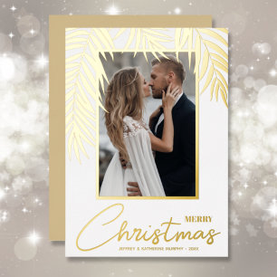 Carte De Vœux En Aluminium Joyeux Noël photo