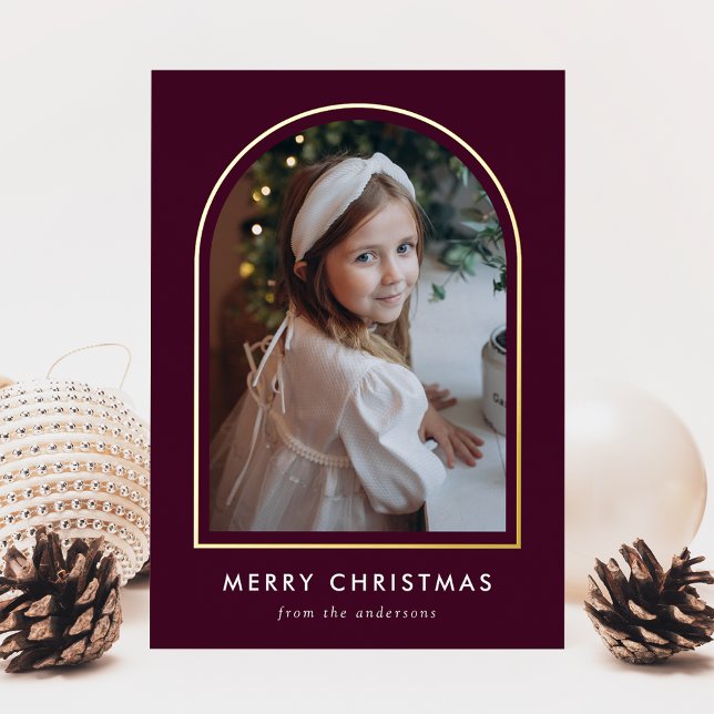 Carte De Vœux En Aluminium Joyeux Noël Wine Arch Photo (Créateur téléchargé)