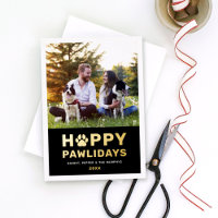 Joyeux Pawlidays moderne Gold Black Puppy Chien ph