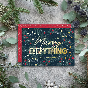 Carte De Vœux En Aluminium Joyeux tout Noël Foil