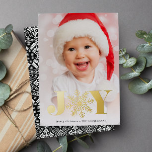 Carte De Vœux En Aluminium La joie festive Photo verticale