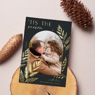 Carte De Vœux En Aluminium Laurel d'hiver   Tis the Season Photo