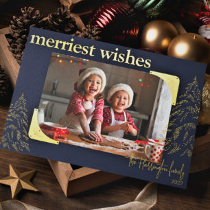 Carte De Vœux En Aluminium Les voeux les plus heureux de Noël   Photo Metalli