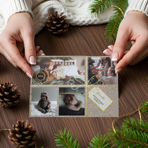 Carte De Vœux En Aluminium Livraison spéciale Photos de Noël Postage Parcelle