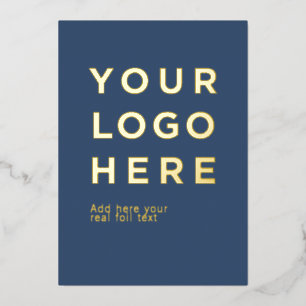 Carte De Vœux En Aluminium Logo personnalisé et texte carte d'invitation en p