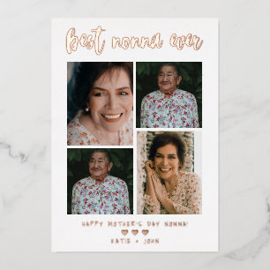 Carte De Vœux En Aluminium Meilleure calligraphie jamais Nonna Script 4 Colla