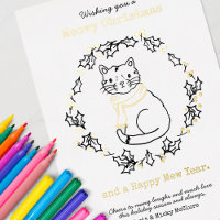 Meowy Christmas Chat mignon en Écharpe