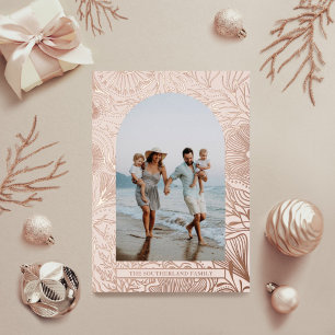 Carte De Vœux En Aluminium Mer et salutation Ocean Marine Life Arch Cadre pho