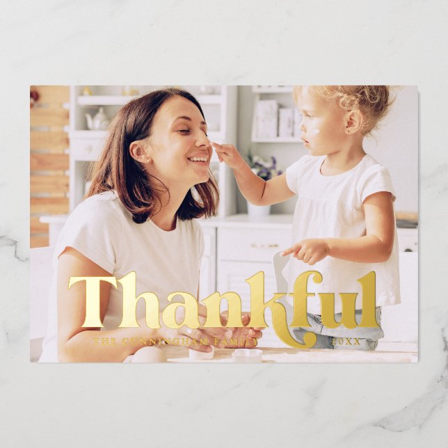 Carte De Vœux En Aluminium Merci Bon thanksgiving moderne pays rustique (Recto)