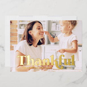 Carte De Vœux En Aluminium Merci Bon thanksgiving Moderne Simple Photos