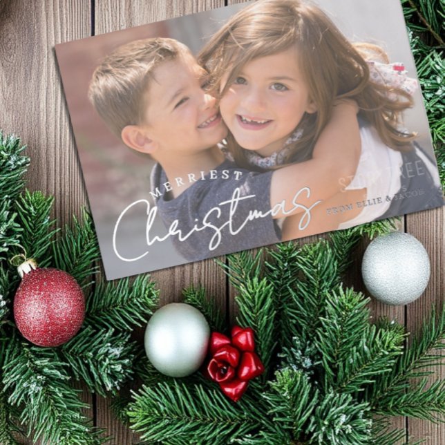 Carte De Vœux En Aluminium Merriest Christmas Family Joy Christmas (Créateur téléchargé)