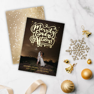 Carte De Vœux En Aluminium Merrily Ever Après Knot & Sparkles Photo Mariage