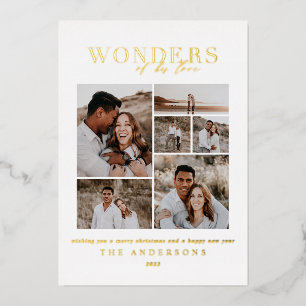 Carte De Vœux En Aluminium Merveilles de son amour multi photo baies vertes r