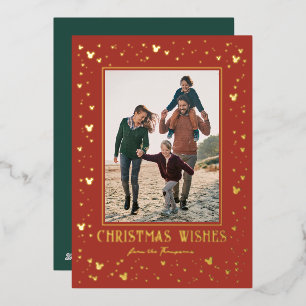 Carte De Vœux En Aluminium Mickey Mouse Chirstmas Confetti - Photo de famille