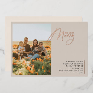 Carte De Vœux En Aluminium Minuscule, donc très joli Rose beige or