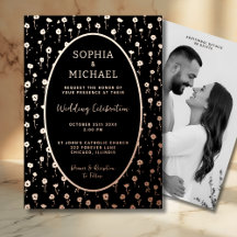 Modèle photo d'invitation de mariage élégant moder