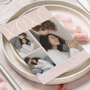 Carte De Vœux En Aluminium Modern Simple 3 Photo Valentines Day
