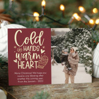 Moderne Froid Mains Chaud Coeur Photo Foil