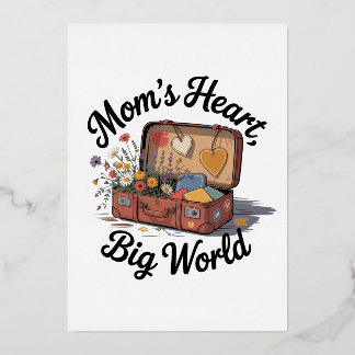 Carte De Vœux En Aluminium Mom’s Heart, Big World