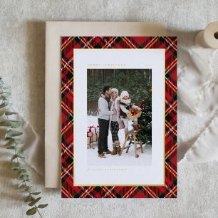 Carte De Vœux En Aluminium Motif rouge classique Joyeux Noël photo