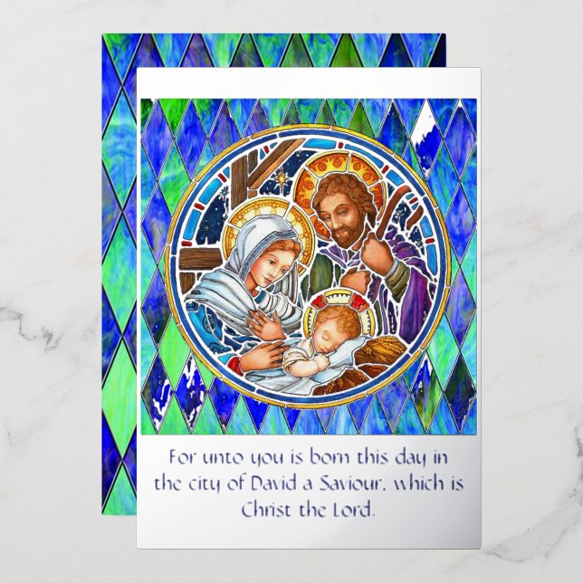 Carte De Vœux En Aluminium Nativité (Recto/Verso)