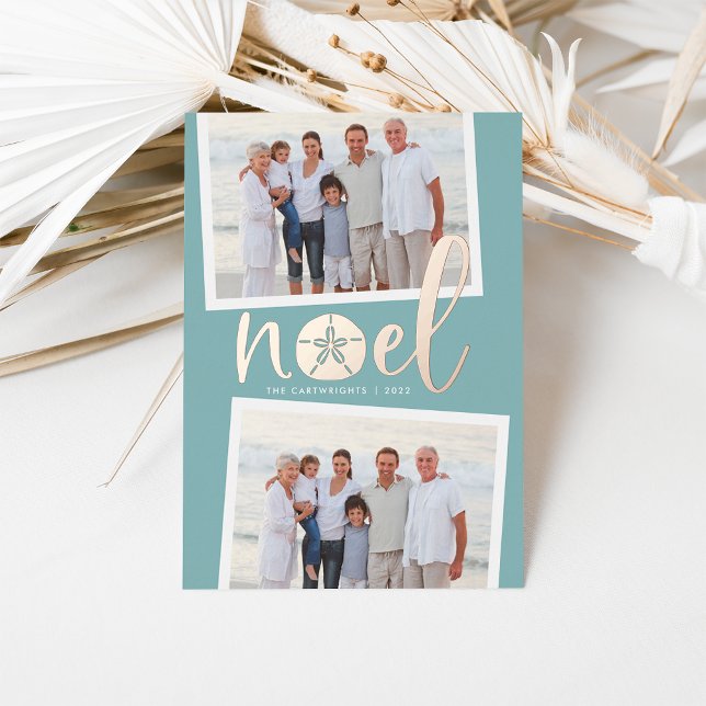 Carte De Vœux En Aluminium Noel côtier | 2 Noël photo (Créateur téléchargé)