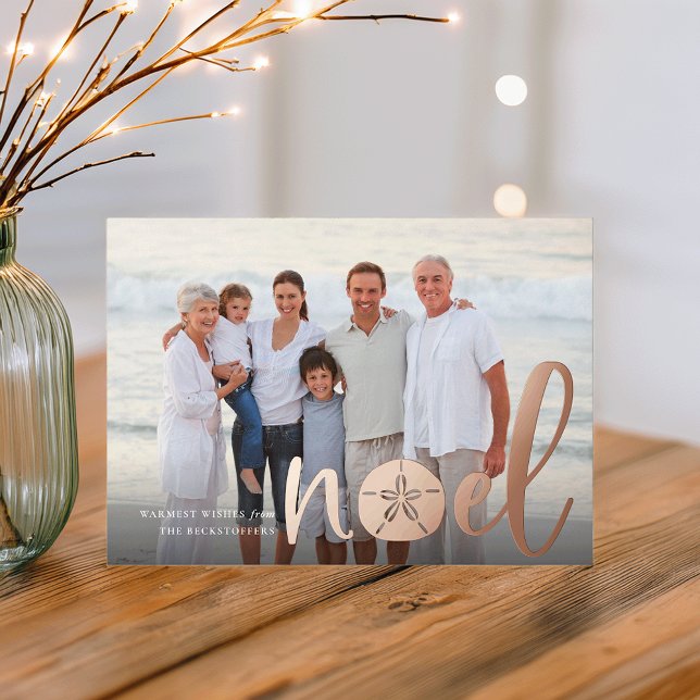 Carte De Vœux En Aluminium Noel côtier | Photo de Noël (Créateur téléchargé)