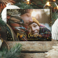 Noël moderne minima photo script étoile noir