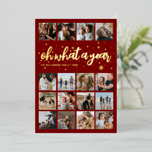 Carte De Vœux En Aluminium Oh What an Christmas Photo