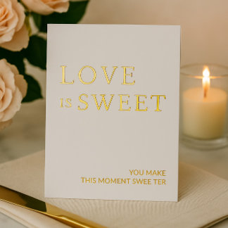 Carte De Vœux En Aluminium Panneau minimaliste de table de dessert blanc et o