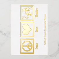 Peace Love Theatre Company Custom Christmas Gold