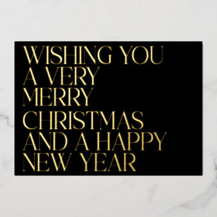 Carte De Vœux En Aluminium Personnalisé Elegant Black Chic Photo Christmas Go