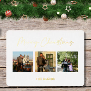 Carte De Vœux En Aluminium Photo de Joyeux Noël