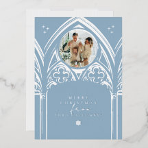 Photo de Noël bleu de conte de fées gothique hiver