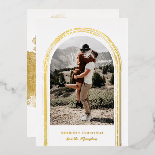 Carte De Vœux En Aluminium Photo moderne Brossé Arc Cadres photo Noël