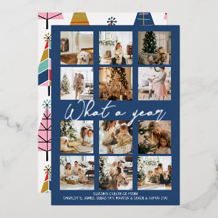 Carte De Vœux En Aluminium Quel an Noël personnalisé