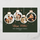 *REAL FOIL* Warm Wishes 4 Ornament Photos