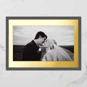 Carte De Vœux En Aluminium Remerciements pour mariage   Ajouter votre photo