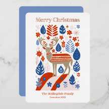 Renne Scandinave Joyeux Noël Or Rose