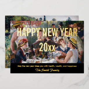 Carte De Vœux En Aluminium Renoir - Joyeux Nouvel An / Déjeuner de fête de ba
