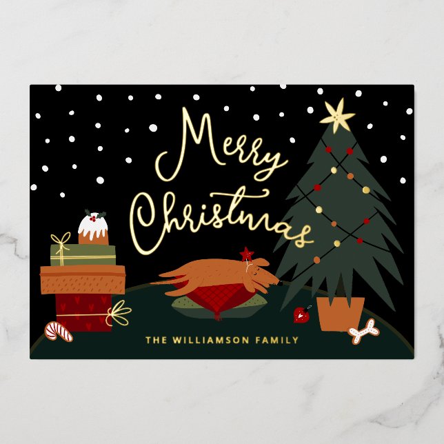 Carte De Vœux En Aluminium Rover's Christmas Eve Photo personnalisable (Recto)
