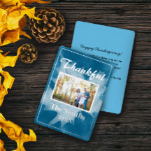 Russe aquarelle bleu automne photo Thanksgiving