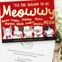 Saison pour être Meowww Noël Mignon Chats qui chan