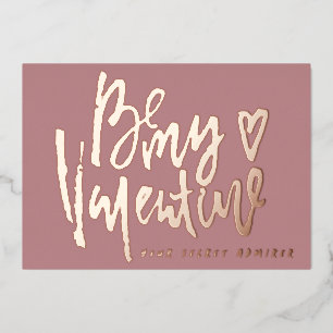 CARTE DE VŒUX EN ALUMINIUM SECRET ADMIRER MODERNE VALENTINES JOUR BLUSH ROSE