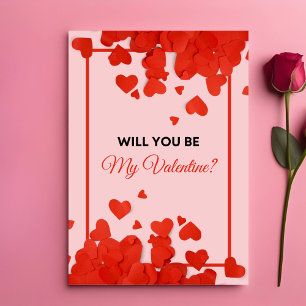 Carte De Vœux En Aluminium Seras-Tu Ma Saint-Valentin