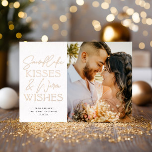 Carte De Vœux En Aluminium Snowflake Kisses Newlylyly Noël Trois 3 Photo