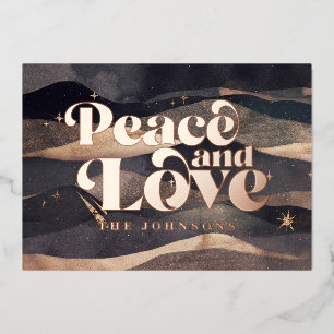 Carte De Vœux En Aluminium Starry Night Winter Sky Moderne Élégant Chic